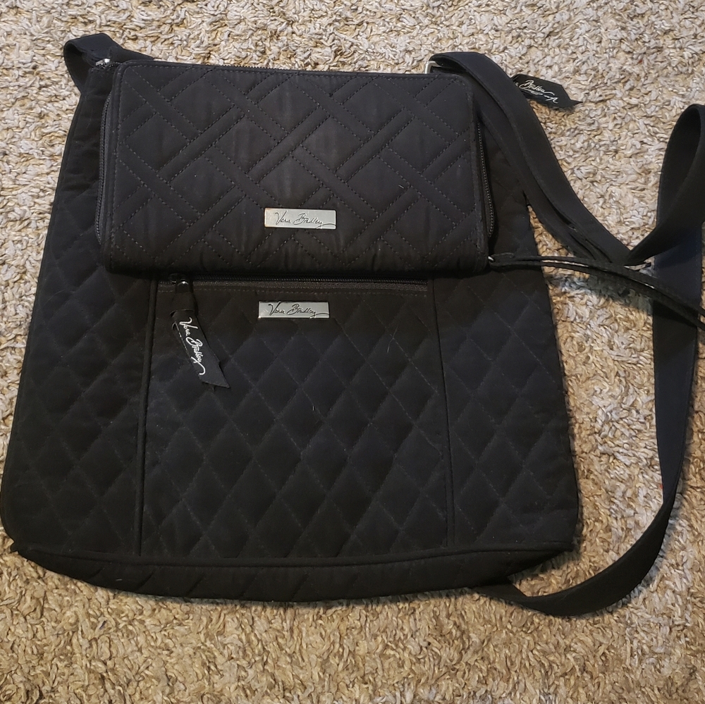 Vera Bradley Black Quilted Crossbody Bag